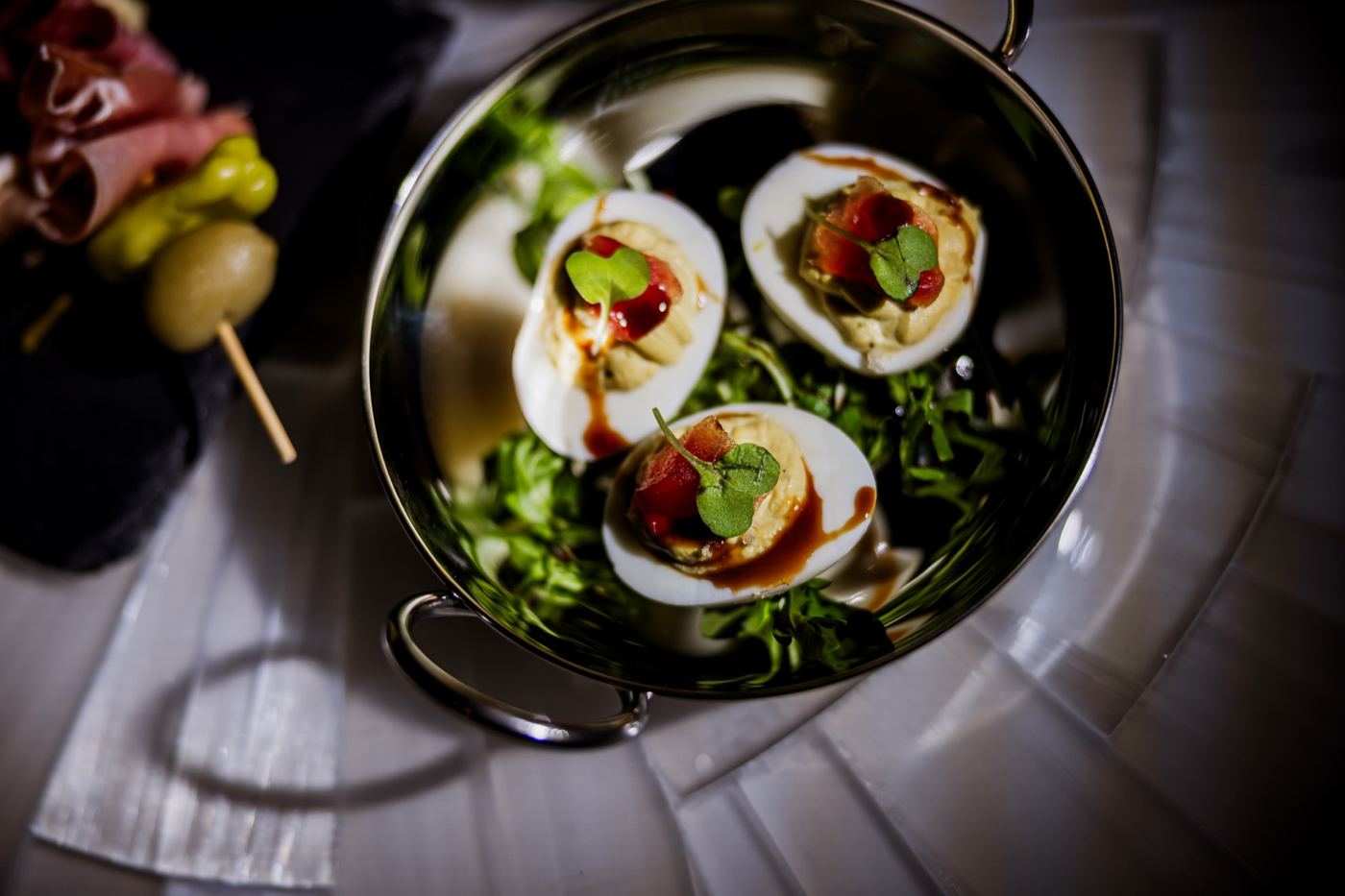 Rotating deviled eggs